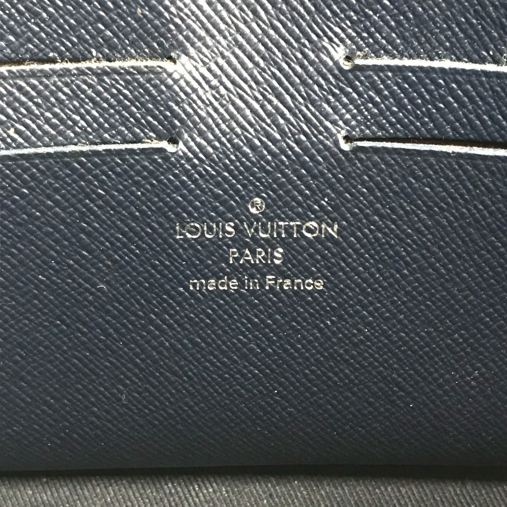 LOUIS VUITTON M33423 Taiga Pochette Kasai Pouch Clutch Bag with Strap Second Bag Taiga Leather Unisex Blue Marine Navy