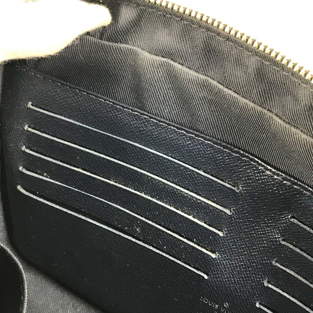 LOUIS VUITTON M33423 Taiga Pochette Kasai Pouch Clutch Bag with Strap Second Bag Taiga Leather Unisex Blue Marine Navy