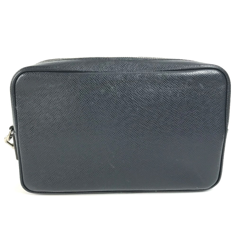 LOUIS VUITTON M33423 Taiga Pochette Kasai Pouch Clutch Bag with Strap Second Bag Taiga Leather Unisex Blue Marine Navy