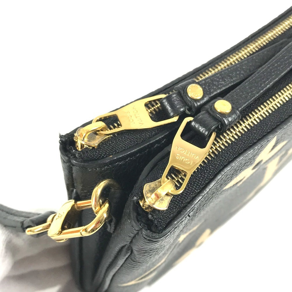 LOUIS VUITTON M80787 バイカラー モノグラムアンプラント ポシェットドゥーブルジップ カバン 斜め掛け ポシェット ポーチ クラッチバッグ ショルダーバッグ モノグラムアンプラントレザー ユニセックス ノワール ブラック - brandshop-reference