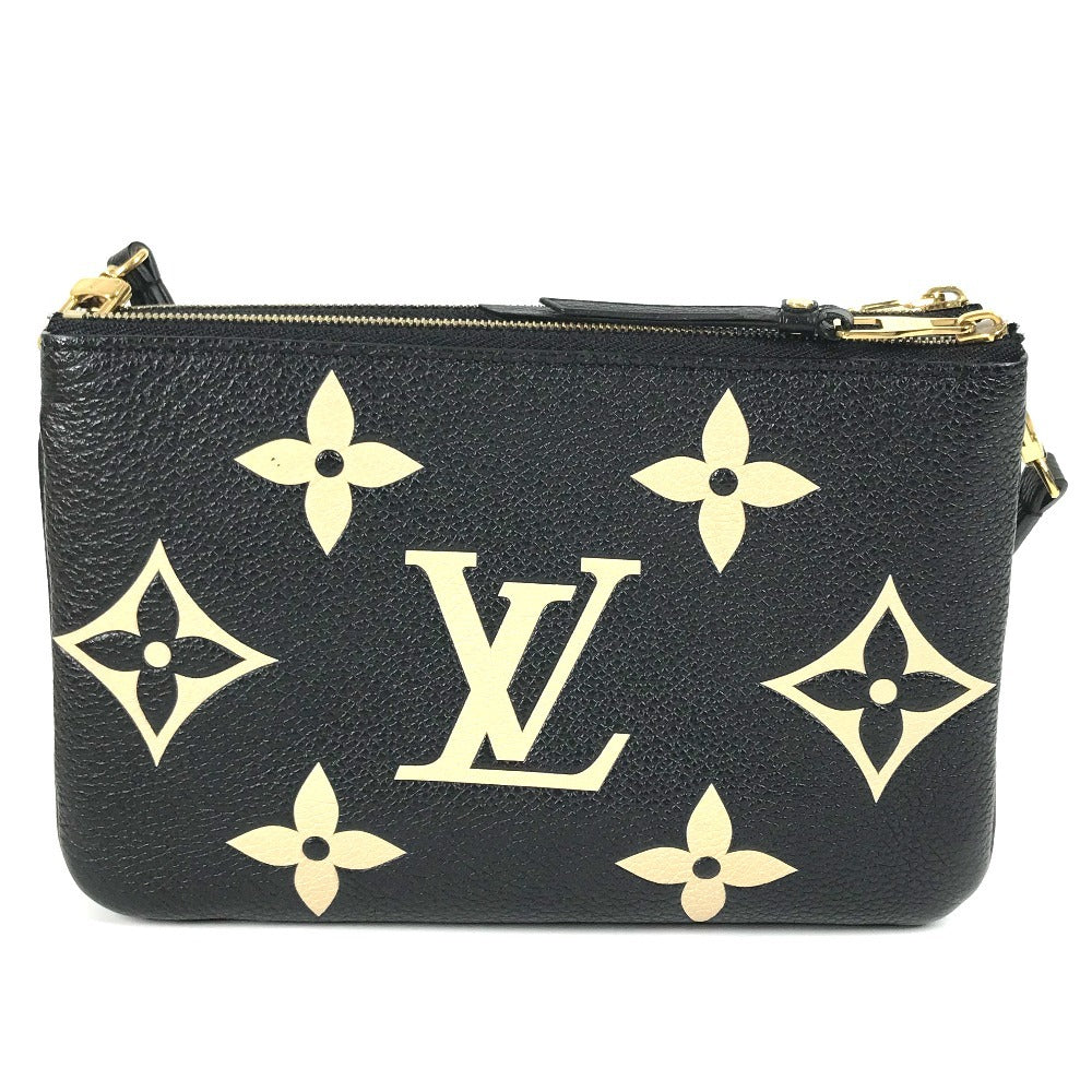 LOUIS VUITTON M80787 バイカラー モノグラムアンプラント ポシェットドゥーブルジップ カバン 斜め掛け ポシェット ポーチ クラッチバッグ ショルダーバッグ モノグラムアンプラントレザー ユニセックス ノワール ブラック - brandshop-reference