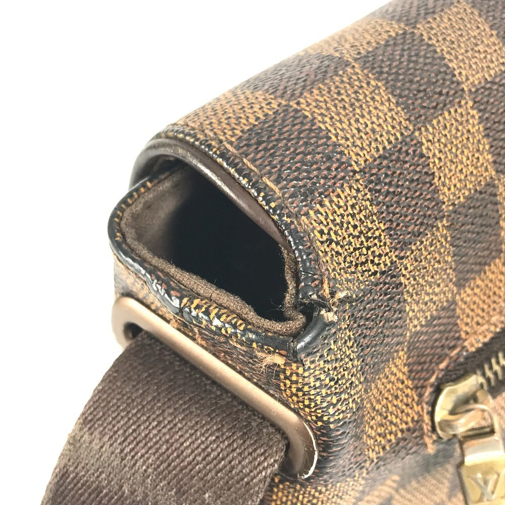 LOUIS VUITTON N51211 ダミエ ブルックリンMM カバン フラップ 斜め掛け ショルダーバッグ ダミエキャンバス ユニセックス エベヌ ブラウン - brandshop-reference