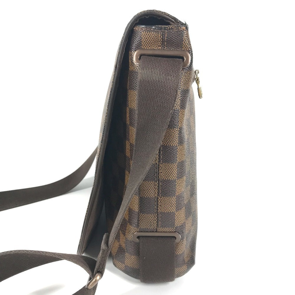 LOUIS VUITTON N51211 ダミエ ブルックリンMM カバン フラップ 斜め掛け ショルダーバッグ ダミエキャンバス ユニセックス エベヌ ブラウン - brandshop-reference
