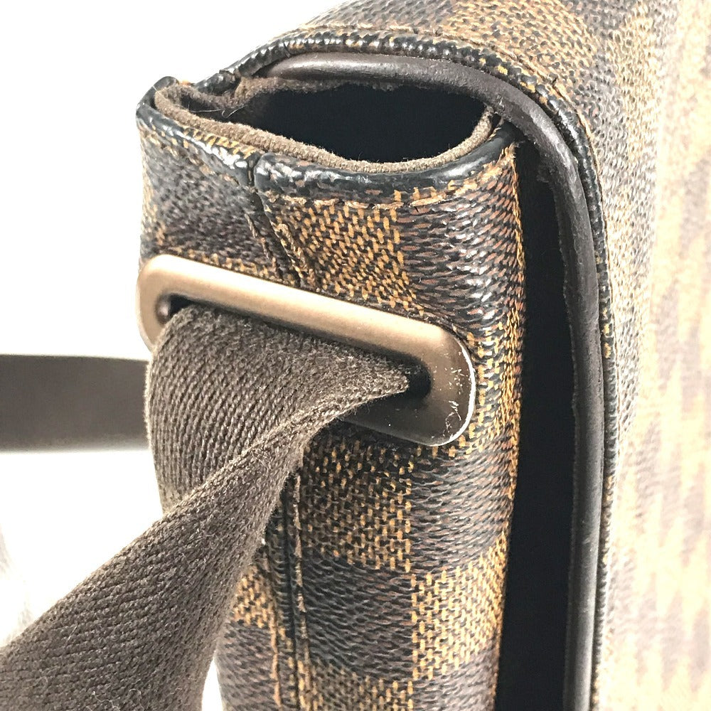 LOUIS VUITTON N51211 ダミエ ブルックリンMM カバン フラップ 斜め掛け ショルダーバッグ ダミエキャンバス ユニセックス エベヌ ブラウン - brandshop-reference