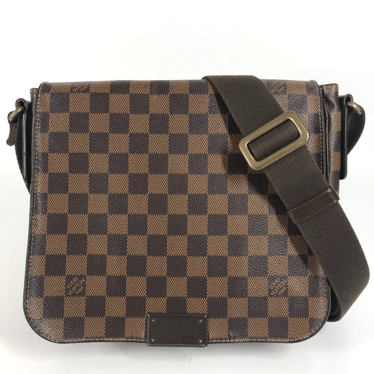 LOUIS VUITTON N41213 ダミエ ディストリクトPM カバン フラップ 斜め掛け ショルダーバッグ ダミエキャンバス ユニセックス エベヌ ブラウン - brandshop-reference