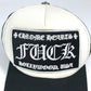 Chrome Hearts Fuck Logo Hat Cap Baseball Mesh Cap Cotton Unisex Hitam