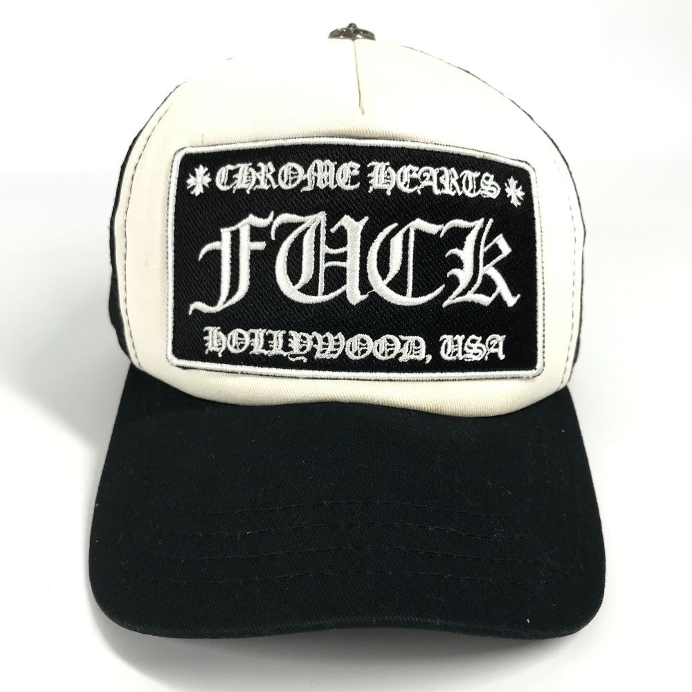 Chrome Hearts Fuck Logo Hat Cap Baseball Mesh Cap Cotton Unisex Hitam