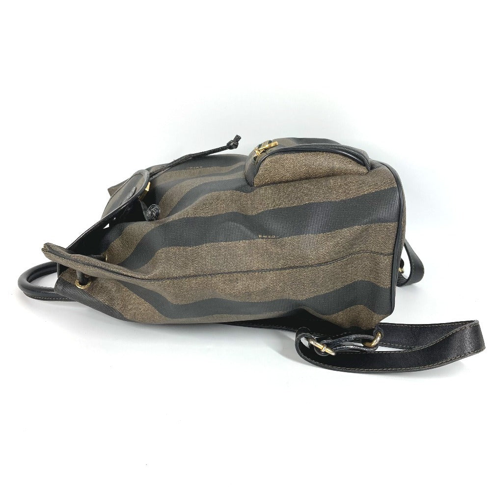 FENDI ヴィンテージ ペカン バックパック カバン リュックサック PVC/レザー ユニセックス カーキ - brandshop-reference