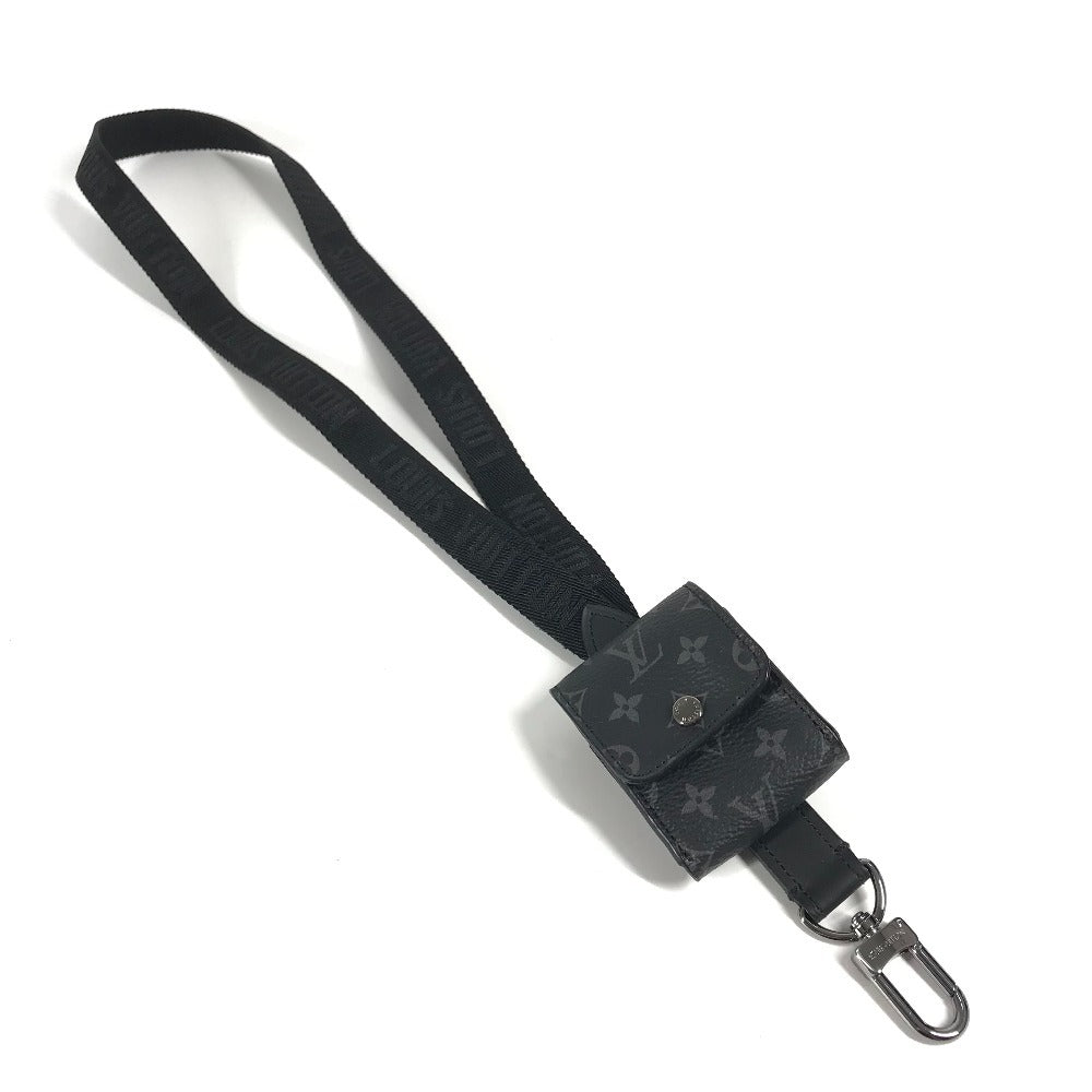 LOUIS VUITTON M80220 モノグラムエクリプス ランヤード airpods ケース エアポッズ ストラップ付 イヤフォンケース モノグラムエクリプスキャンバス ユニセックス ブラック