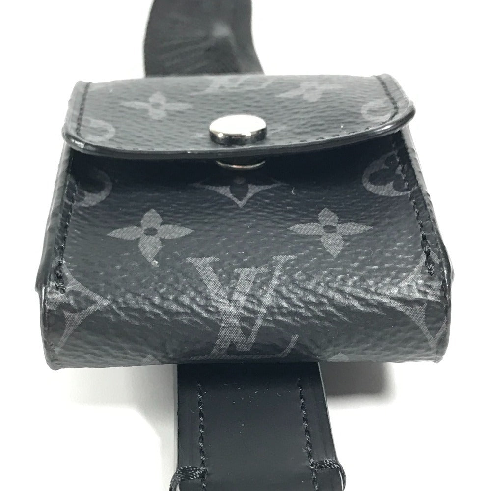 LOUIS VUITTON M80220 モノグラムエクリプス ランヤード airpods ケース エアポッズ ストラップ付 イヤフォンケース モノグラムエクリプスキャンバス ユニセックス ブラック