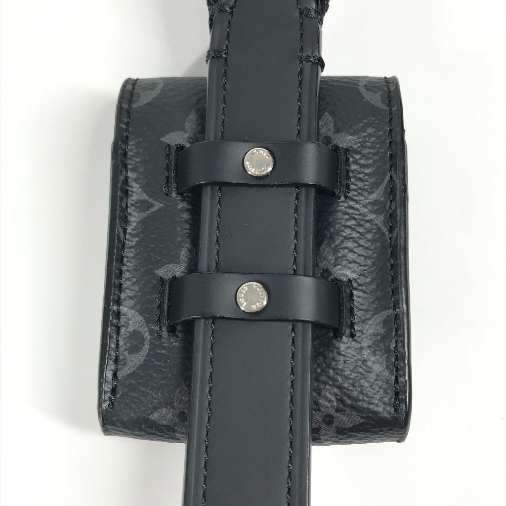 LOUIS VUITTON M80220 モノグラムエクリプス ランヤード airpods ケース エアポッズ ストラップ付 イヤフォンケース モノグラムエクリプスキャンバス ユニセックス ブラック