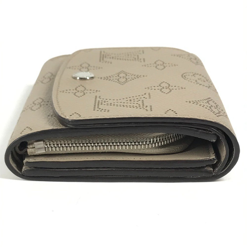 LOUIS VUITTON M62542 모노그램 마히나 포르테퓨유 아이리스 컴팩트 컴팩트 지갑 바이폴드 지갑 모노그램 마히나 가죽 여성 Gare Beige