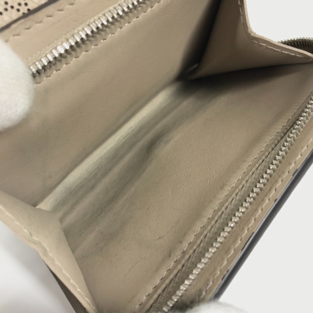 LOUIS VUITTON M62542 모노그램 마히나 포르테퓨유 아이리스 컴팩트 컴팩트 지갑 바이폴드 지갑 모노그램 마히나 가죽 여성 Gare Beige