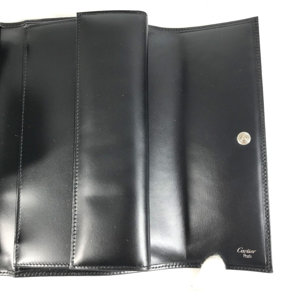 CARTIER Panthere Bifold Long Wallet Long Wallet Leather Unisex Black