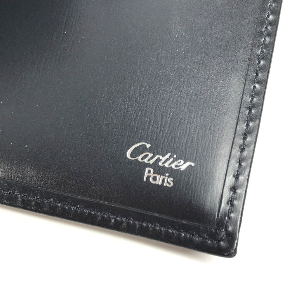 CARTIER Panthere Bifold Long Wallet Long Wallet Leather Unisex Black