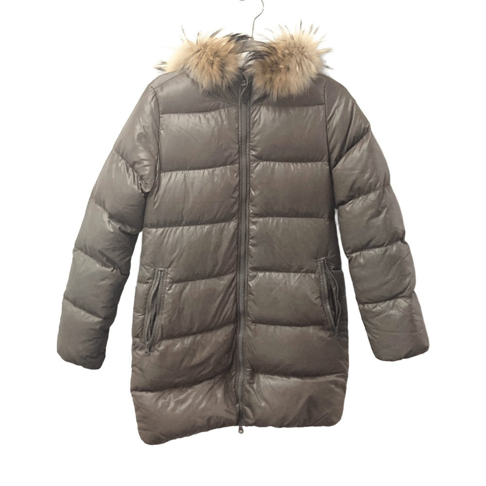 Duvetica d 037 00 00 U Furs ke bawah pakaian panjang lengan panjang puncak pakaian luar ke bawah jaket nilon wanita coklat