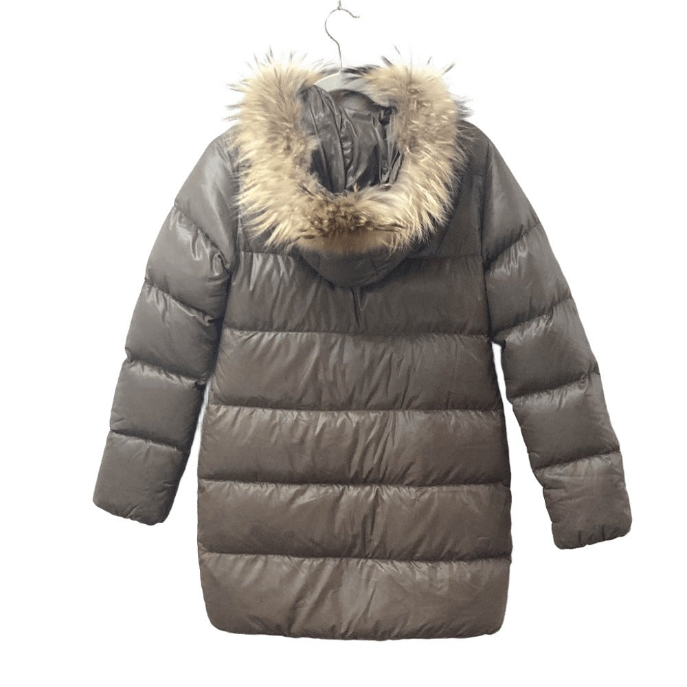 Duvetica d 037 00 00 U Furs ke bawah pakaian panjang lengan panjang puncak pakaian luar ke bawah jaket nilon wanita coklat