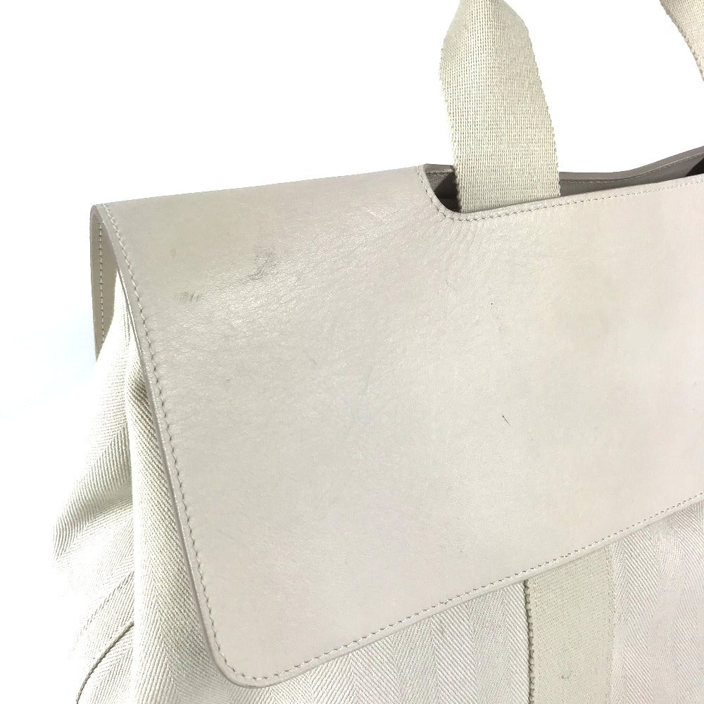 HERMES ヴァルパライソMM ヴァルパライソ カバン ミニボストンバッグ トートバッグ ハンドバッグ レザー/キャンバス ユニセックス ホワイト - brandshop-reference