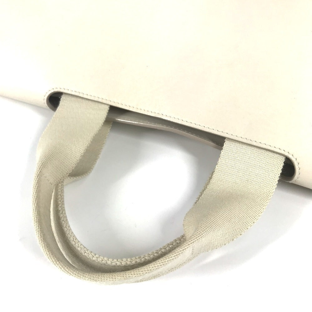 HERMES ヴァルパライソMM ヴァルパライソ カバン ミニボストンバッグ トートバッグ ハンドバッグ レザー/キャンバス ユニセックス ホワイト - brandshop-reference