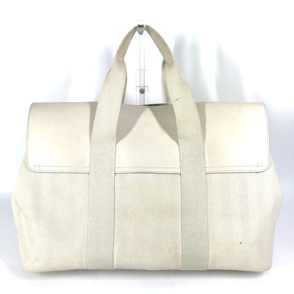 HERMES ヴァルパライソMM ヴァルパライソ カバン ミニボストンバッグ トートバッグ ハンドバッグ レザー/キャンバス ユニセックス ホワイト - brandshop-reference