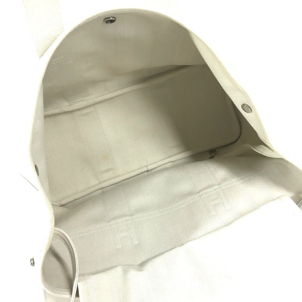 HERMES ヴァルパライソMM ヴァルパライソ カバン ミニボストンバッグ トートバッグ ハンドバッグ レザー/キャンバス ユニセックス ホワイト - brandshop-reference