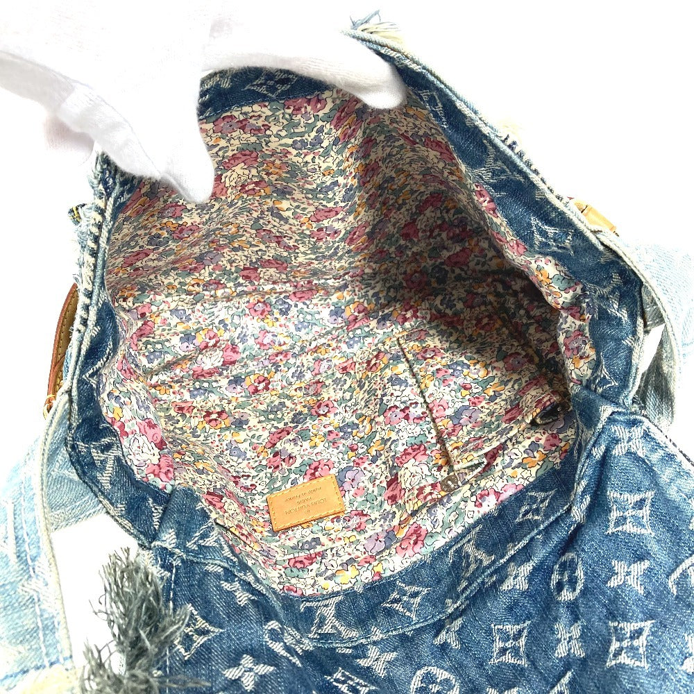 LOUIS VUITTON M95374 モノグラムデニム パッチワークポスティ カバン フラップ 斜め掛け メッセンジャーバッグ ショルダーバッグ モノグラムデニムキャンバス ユニセックス ブルー - brandshop-reference