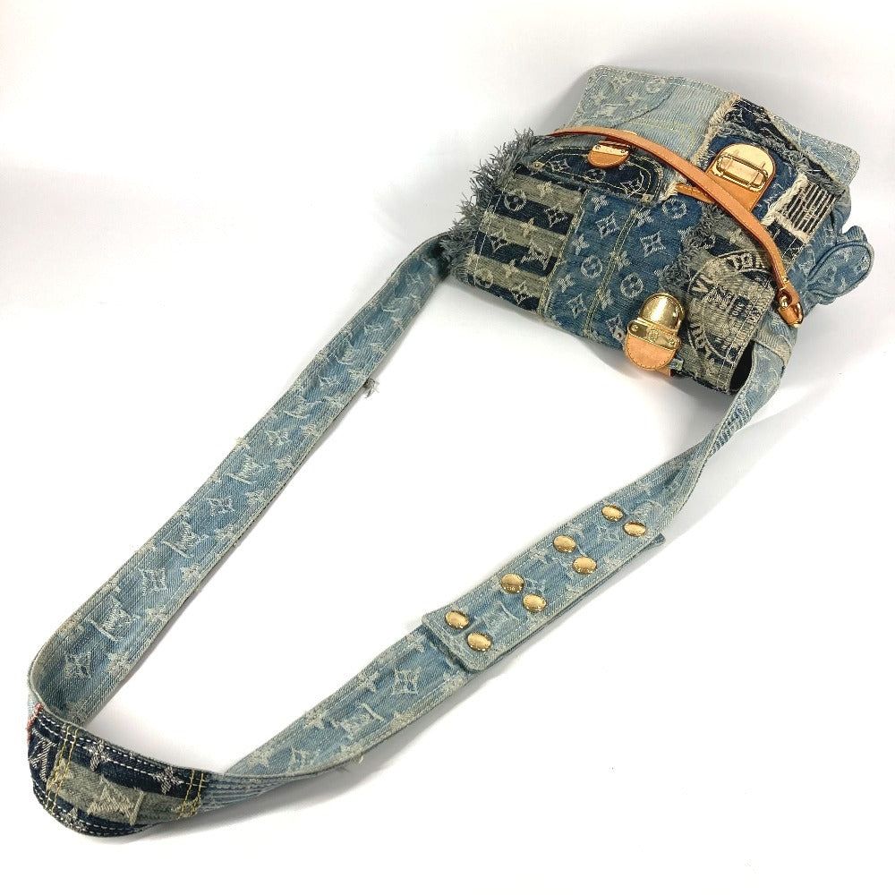LOUIS VUITTON M95374 モノグラムデニム パッチワークポスティ カバン フラップ 斜め掛け メッセンジャーバッグ ショルダーバッグ モノグラムデニムキャンバス ユニセックス ブルー - brandshop-reference