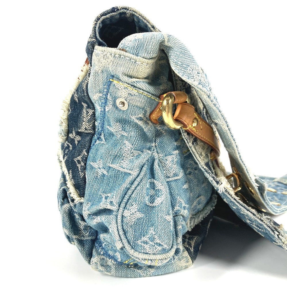 LOUIS VUITTON M95374 モノグラムデニム パッチワークポスティ カバン フラップ 斜め掛け メッセンジャーバッグ ショルダーバッグ モノグラムデニムキャンバス ユニセックス ブルー - brandshop-reference