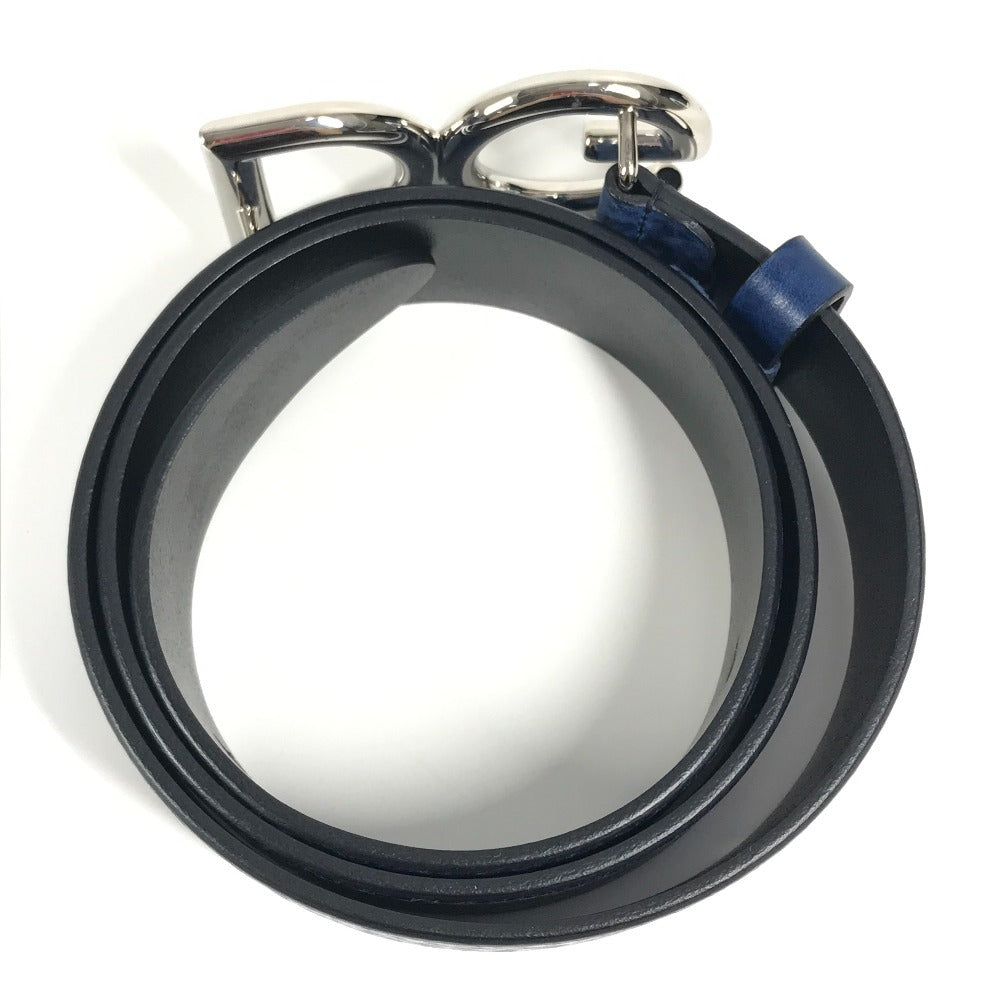 DOLCE&GABBANA DG Logo Buckle Accessories Pants Belt Belt Leather Men's Blue