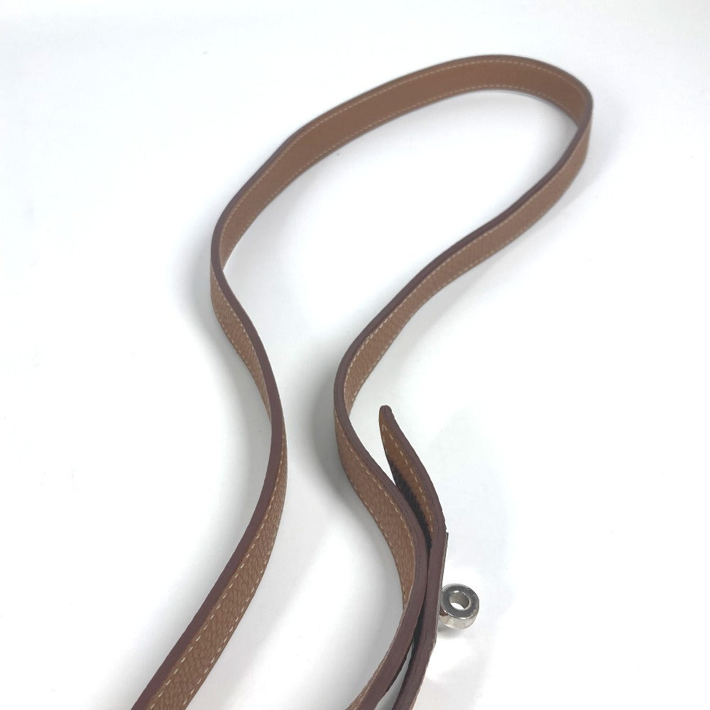 HERMES Pet Kelly Lead Dog Dog Leash Leather Unisex Brown