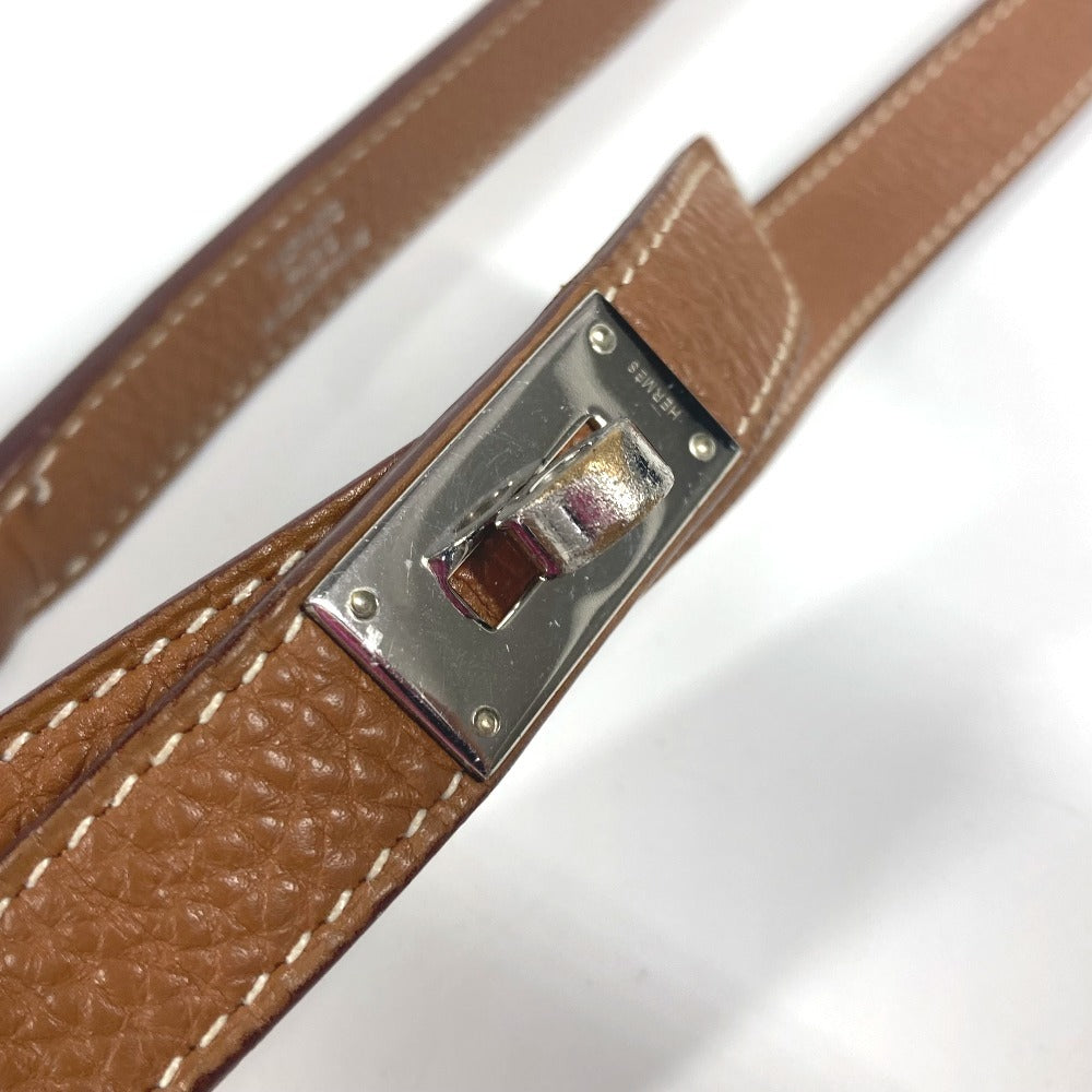 HERMES Pet Kelly Lead Dog Dog Leash Leather Unisex Brown