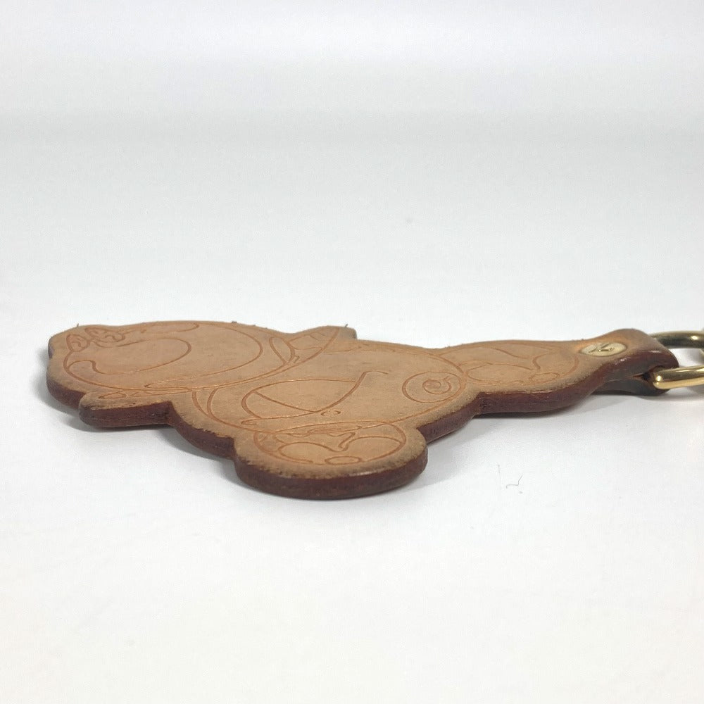 LOUIS VUITTON M62637 Takashi Murakami Collaboration 150th Anniversary Limited Portocle Panda Bag Charm Keychain Tanned Leather Unisex Beige