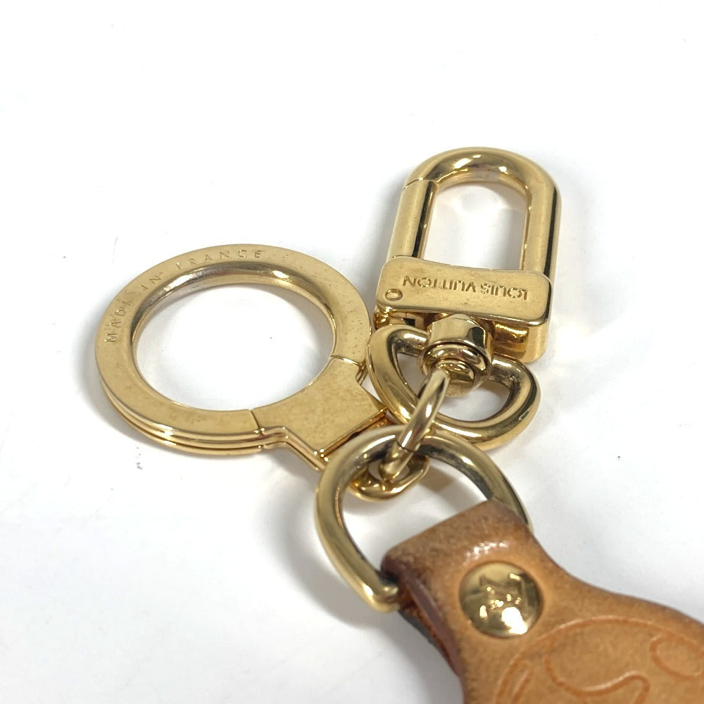 LOUIS VUITTON M62637 Takashi Murakami Collaboration 150th Anniversary Limited Portocle Panda Bag Charm Keychain Tanned Leather Unisex Beige