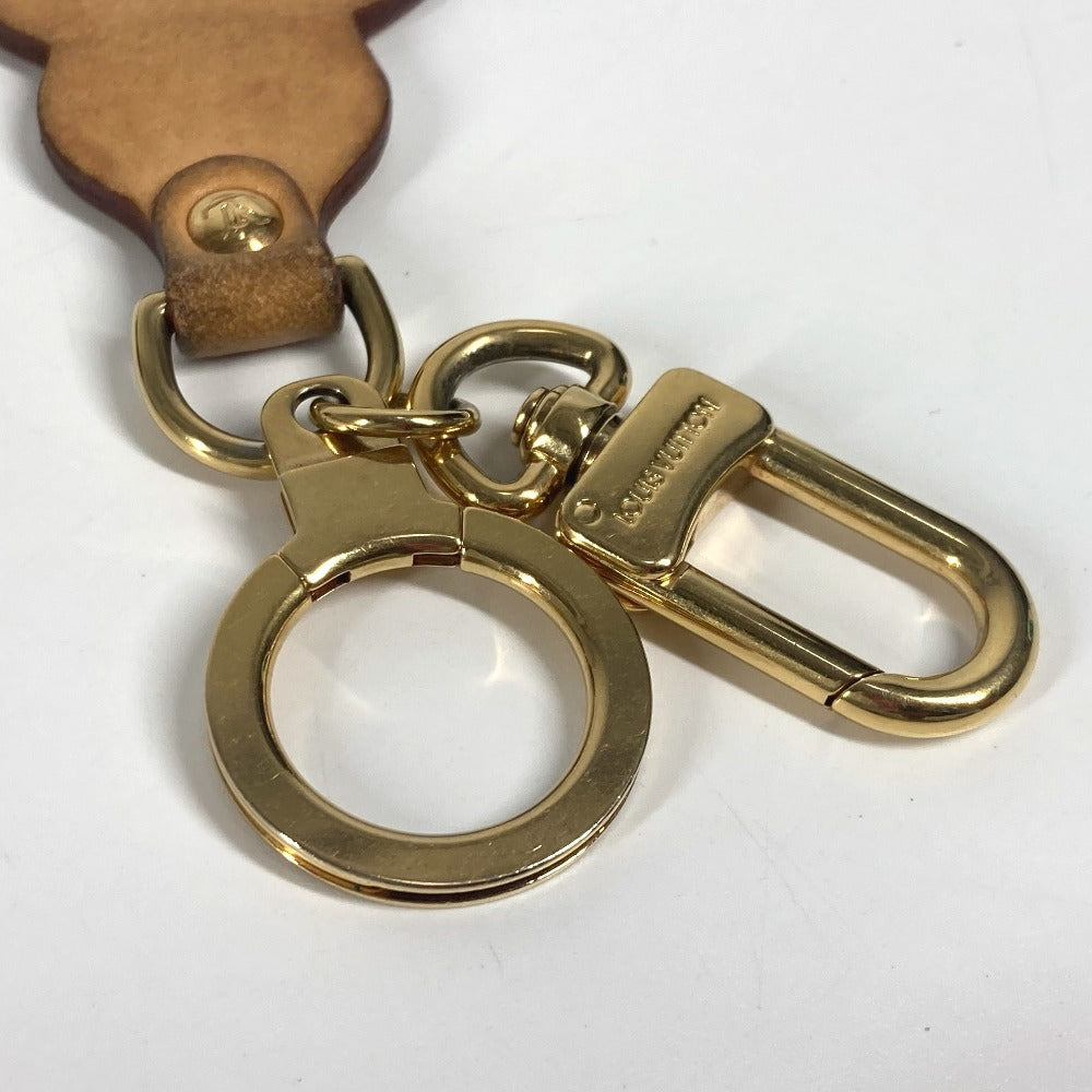 LOUIS VUITTON M62637 Takashi Murakami Collaboration 150th Anniversary Limited Portocle Panda Bag Charm Keychain Tanned Leather Unisex Beige