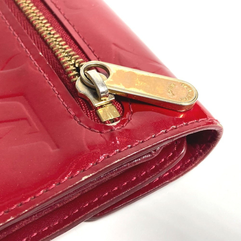 LOUIS VUITTON M91979 Monogram Vernis Portefeuille Koala Compact Wallet Trifold Wallet Monogram Vernis Women's Pomme d'Amour Red
