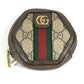 GUCCI 645123 GG Sherry Line Ophidia Keychain Wallet Coin Purse Coin Case GG Supreme Canvas Unisex Beige
