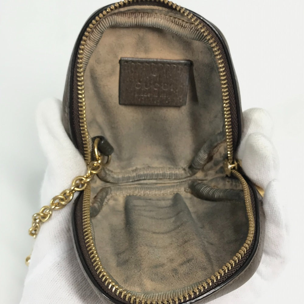 GUCCI 645123 GG Sherry Line Ophidia Keychain Wallet Coin Purse Coin Case GG Supreme Canvas Unisex Beige