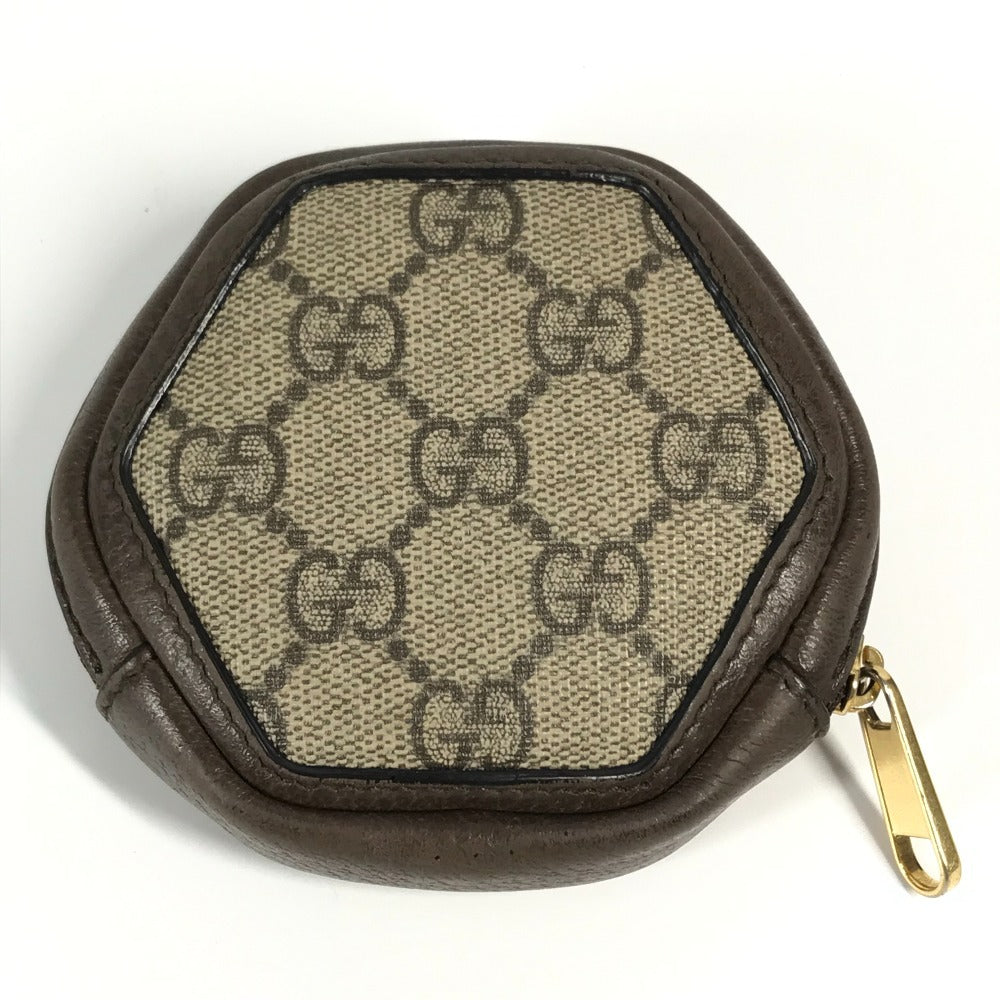 GUCCI 645123 GG Sherry Line Ophidia Keychain Wallet Coin Purse Coin Case GG Supreme Canvas Unisex Beige