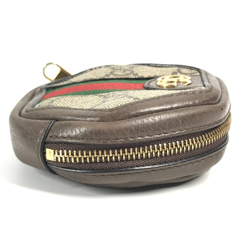 GUCCI 645123 GG Sherry Line Ophidia Keychain Wallet Coin Purse Coin Case GG Supreme Canvas Unisex Beige