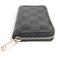 LOUIS VUITTON N63076 Damier Graphite Zippy Coin Purse Wallet Coin Purse Round Zipper Coin Case Damier Graphite Canvas Men's Black