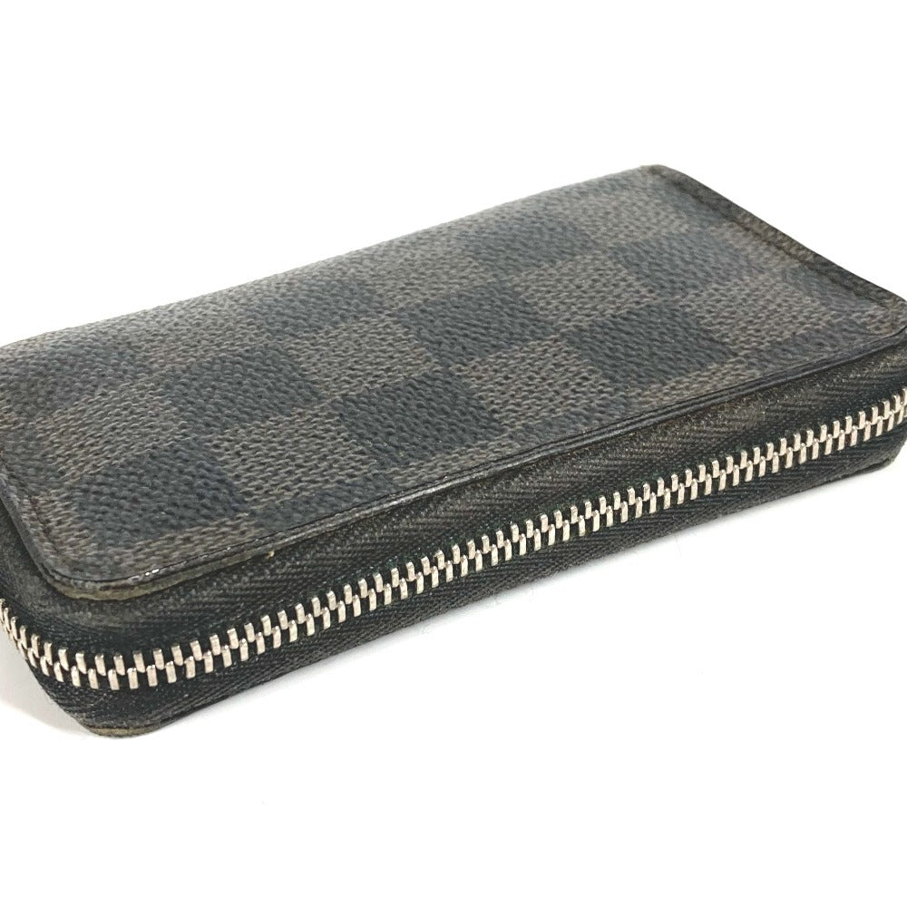 LOUIS VUITTON N63076 Damier Graphite Zippy Coin Purse Wallet Coin Purse Round Zipper Coin Case Damier Graphite Canvas Men's Black