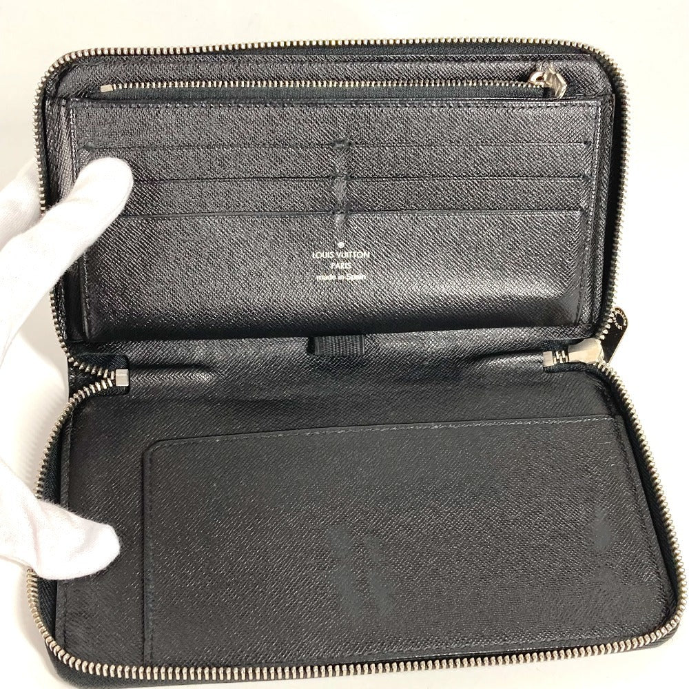 LOUIS VUITTON N60111 Damier Graphite Zippy Organizer Round Zipper Long Wallet Long Wallet Damier Graphite Canvas Unisex Black