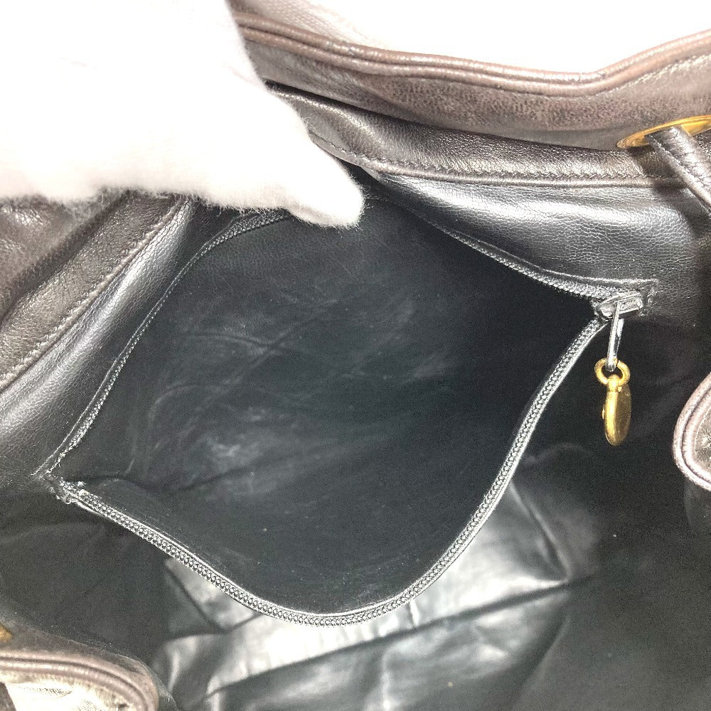 CHANEL マトラッセ キルティング ヴィンテージ CC ココマーク ロゴ カバン バックパック ココボール 巾着 チェーン リュックサック ラムスキン レディース ブラック