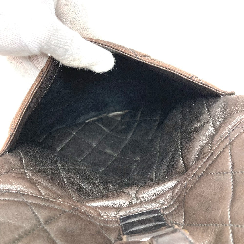 CHANEL マトラッセ キルティング ヴィンテージ CC ココマーク ロゴ カバン バックパック ココボール 巾着 チェーン リュックサック ラムスキン レディース ブラック