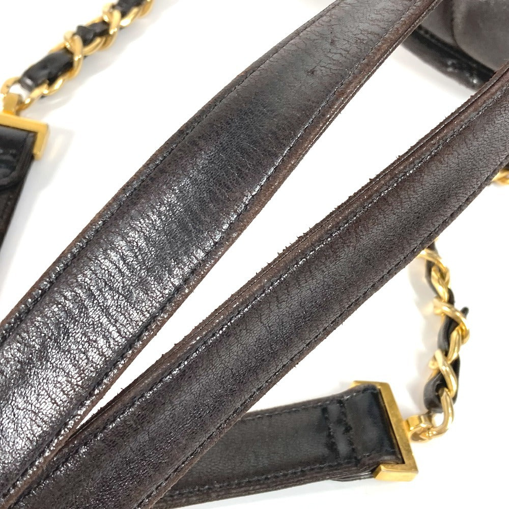 CHANEL マトラッセ キルティング ヴィンテージ CC ココマーク ロゴ カバン バックパック ココボール 巾着 チェーン リュックサック ラムスキン レディース ブラック