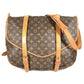 LOUIS VUITTON M42252 Monograma Saumur 43 Saumur 43 Bolso bandolera con solapa Bolso bandolera Lona con monograma Unisex Marrón