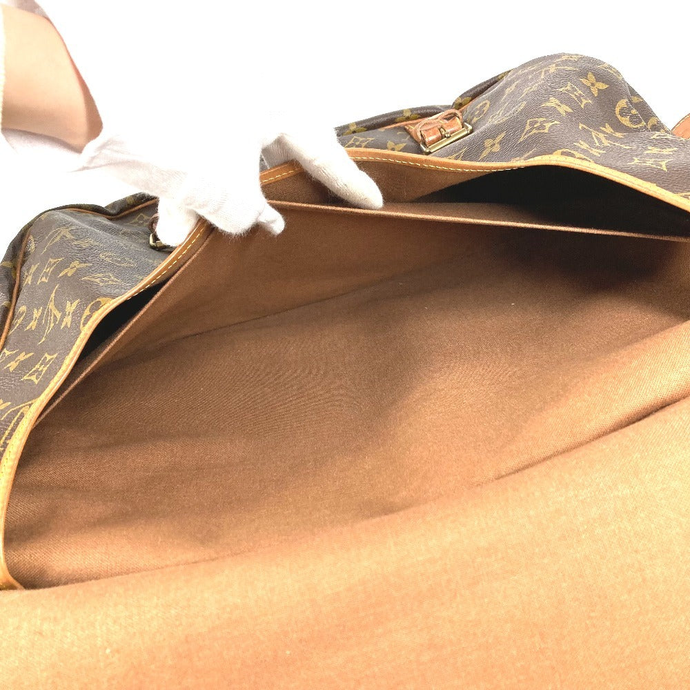 LOUIS VUITTON M42252 Monograma Saumur 43 Saumur 43 Bolso bandolera con solapa Bolso bandolera Lona con monograma Unisex Marrón