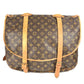 LOUIS VUITTON M42252 Monograma Saumur 43 Saumur 43 Bolso bandolera con solapa Bolso bandolera Lona con monograma Unisex Marrón