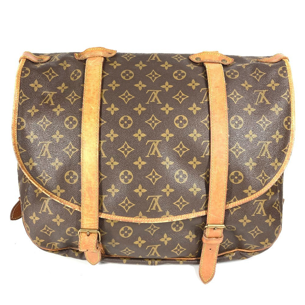 LOUIS VUITTON M42252 Monograma Saumur 43 Saumur 43 Bolso bandolera con solapa Bolso bandolera Lona con monograma Unisex Marrón