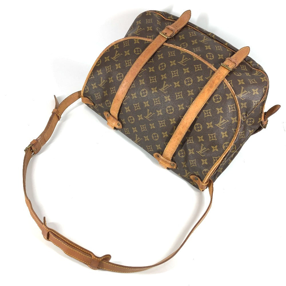 LOUIS VUITTON M42252 Monograma Saumur 43 Saumur 43 Bolso bandolera con solapa Bolso bandolera Lona con monograma Unisex Marrón